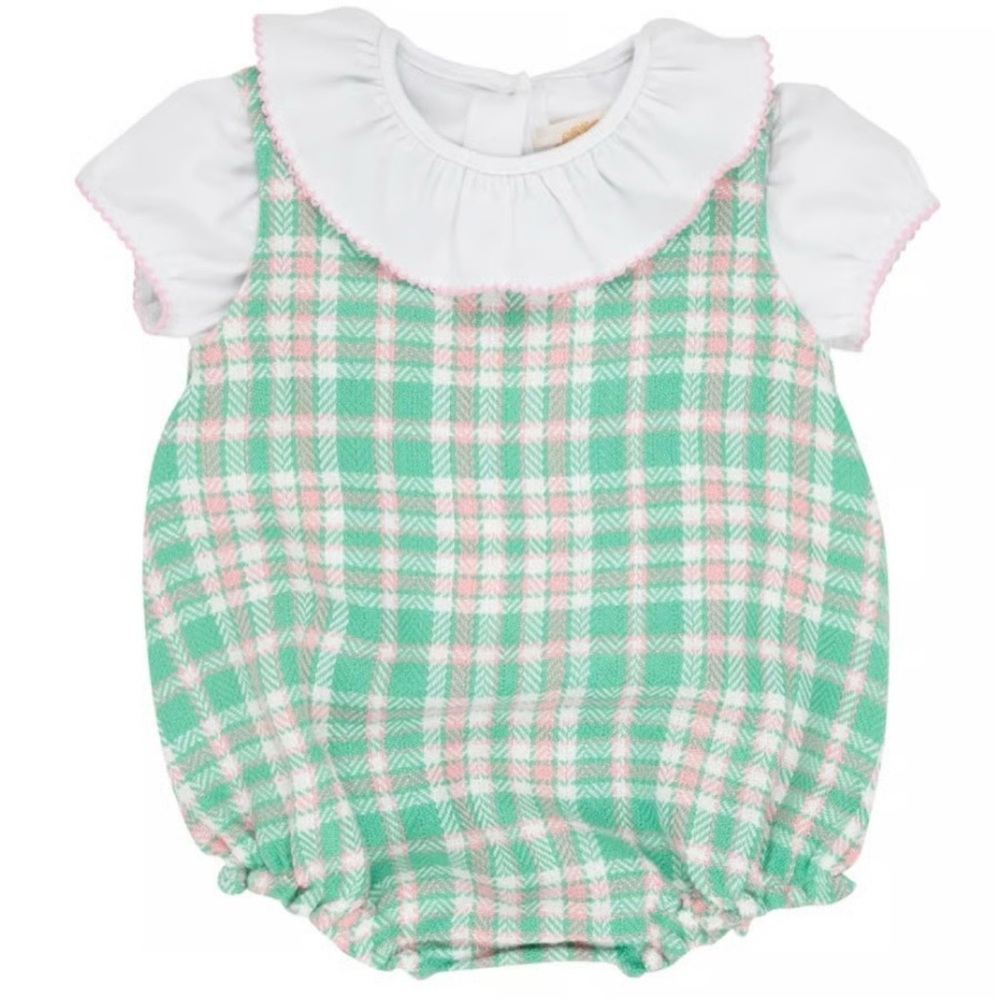 Beaufort Bonnet Company Girls Green Pink White brooksy bubble set Sz 2T